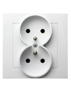 As gniazdo podwójne 2x2p+z kompletne białe GP-2GZ/00 - hurtownia elektryczna Amper.pl 2