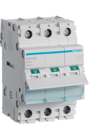 Rozłącznik izolacyjny 80A 3P Hager SBN380 - hurtownia elektryczna Amper.pl