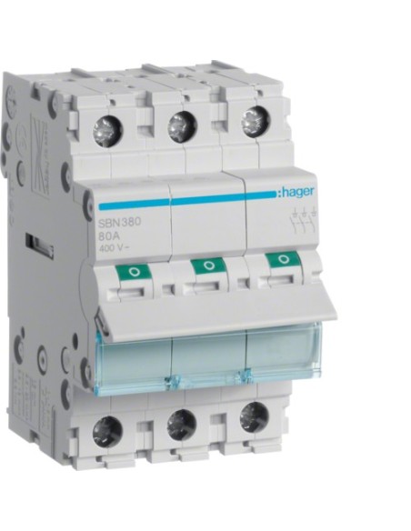 Rozłącznik izolacyjny 80A 3P Hager SBN380 - hurtownia elektryczna Amper.pl