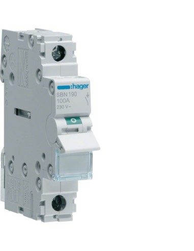 Rozłącznik izolacyjny 100A 1P Hager SBN190 - hurtownia elektryczna Amper.pl