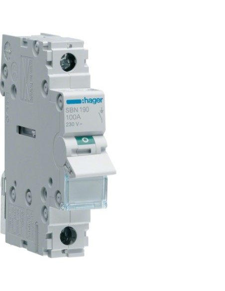 Rozłącznik izolacyjny 100A 1P Hager SBN190 - hurtownia elektryczna Amper.pl