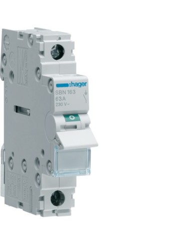 Rozłącznik izolacyjny 63A 1P Hager SBN163 - hurtownia elektryczna Amper.pl