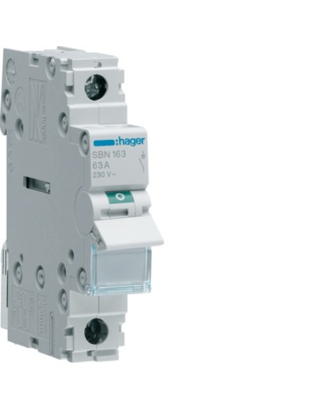 Rozłącznik izolacyjny 63A 1P Hager SBN163 - hurtownia elektryczna Amper.pl