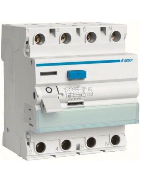 Wyłącznik różnicowoprądowy P304 63A 30mA AC Hager CDC463J - hurtownia elektryczna Amper.pl