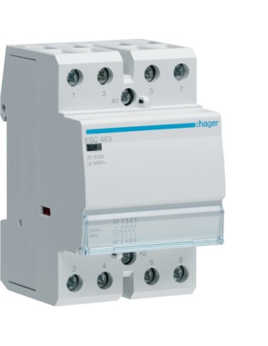 Stycznik 230V 4Z 63A Hager ESC463 - hurtownia elektryczna Amper.pl