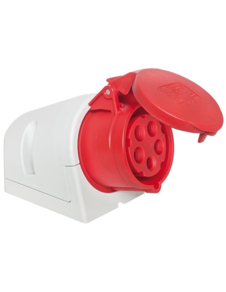 Gniazdo siłowe stałe 3P+Z 32A 400V IP44 PCE 124-6 - hurtownia elektryczna Amper.pl