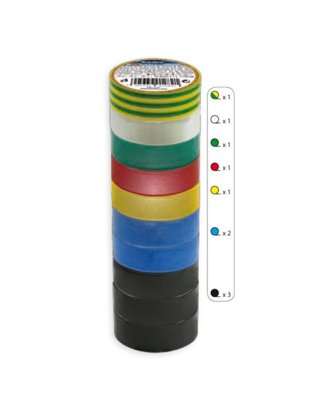 Taśma izolacyjna MIX COLOR zestaw 10szt. IT-1 20-MIX Kanlux 1283 - hurtownia elektryczna Amper.pl