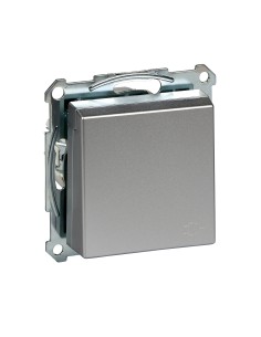 Gniazdo wtykowe SCHUKO z klapką, zaciski bezśrubowe, aluminium, system M Merten MTN2311-0460 Schneider 2