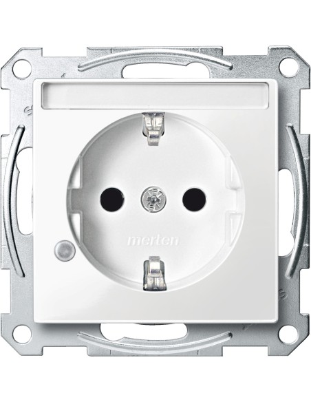 Gniazdo wtyk. SCHUKO p.opis., sygn. zał. przesł., b.śrub., B.P, P, Sys M Merten MTN2303-0319 Schneider