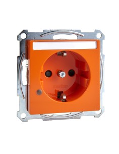 Gniazdo wtyk. SCHUKO p.opis., sygn. zał. przesł., b.śrub., pomarańcz., Sys M Merten MTN2303-0302 Schneider 2
