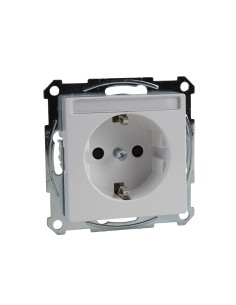 Gniazdo wtykowe SCHUKO z polem opisowym i przesłoną, b.śrub., B.A, P, Sys M Merten MTN2302-0325 Schneider 2