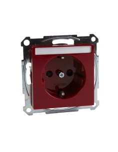 Gniazdo wtykowe SCHUKO z polem opisowym i przesłoną, b.śrub., rubinowy, Sys M Merten MTN2302-0306 Schneider 2