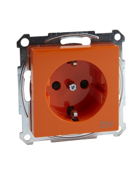 Gniazdo wtyk. SCHUKO obw. specj., przesł. b.śrub., pomarańcz., Sys M Merten MTN2300-0302 Schneider