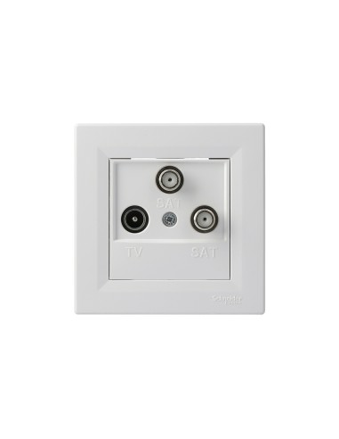 Asfora gniazdo TV SAT SAT końcowe białe EPH3600121 - hurtownia elektryczna Amper.pl