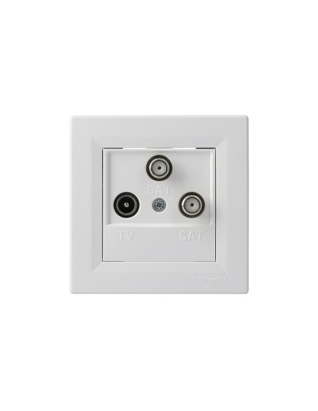 Asfora gniazdo TV SAT SAT końcowe białe EPH3600121 - hurtownia elektryczna Amper.pl