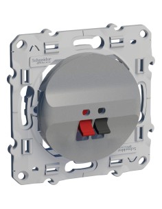 Odace Gniazdo głośnikowe w kolorze aluminiowym S530487 Schneider 2
