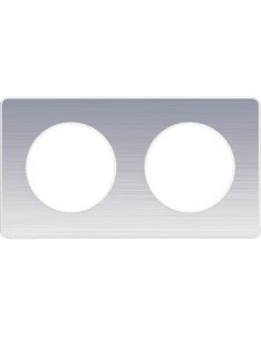 Odace Touch Ramka podwójna w kolorze białym  INOX S52P804J Schneider 2