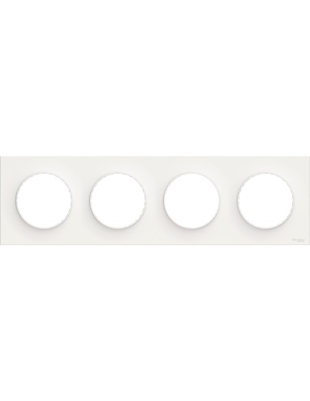 Odace Styl Ramka poczwórna w kolorze białym S52P708 Schneider