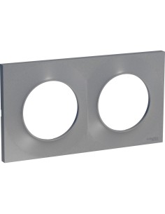 Odace Styl Ramka podwójna w kolorze białym S52P704 Schneider 2