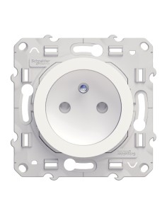 Odace Gniazdo 2P+PE (zaciski bezgwintowe) w kolorze białym S52D059 Schneider 2