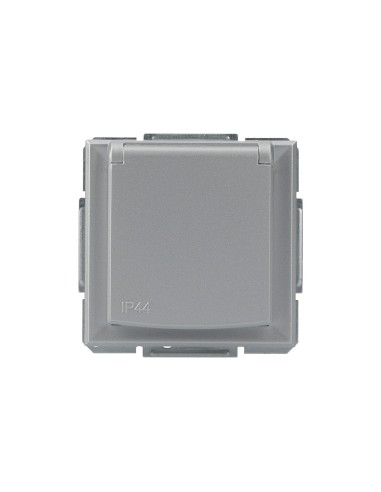 Asfora Gniazdo 2P+PE IP44 do systemu ramkowego, aluminiowe EPH2800661 Schneider