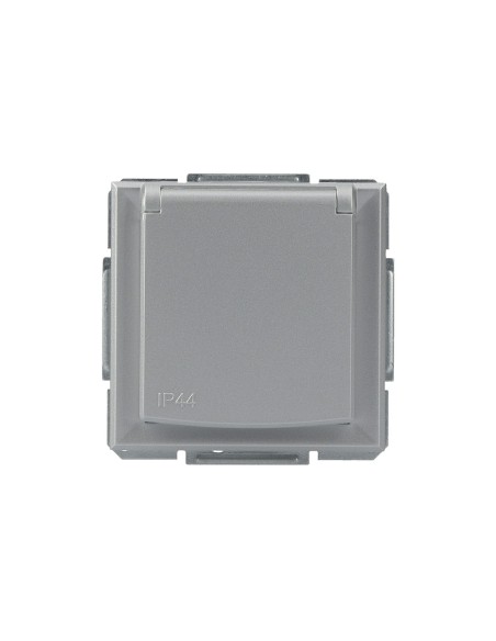 Asfora Gniazdo 2P+PE IP44 do systemu ramkowego, aluminiowe EPH2800661 Schneider