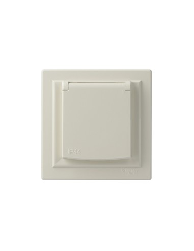 Asfora gniazdo hermetyczne 2p+z IP44 do ramki krem EPH2800623