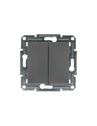 Asfora Łącznik podwójny, schodowy bez ramki, stal EPH0600162 Schneider