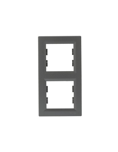 Asfora Ramka podwójna, pionowa, kolor stalowy EPH5810262 Schneider