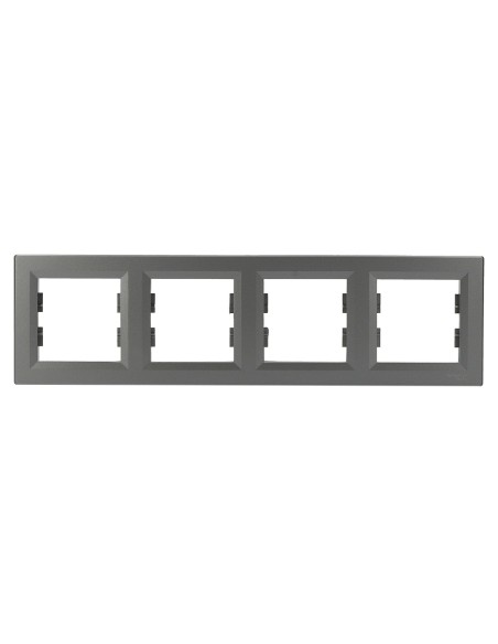 Asfora Ramka poczwórna, pozioma, stal EPH5800462 Schneider