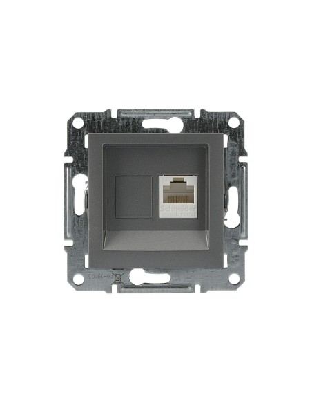 Asfora Gniazdo komputerowe RJ45 kat.5e UTP bez ramki, stal EPH4300162 Schneider