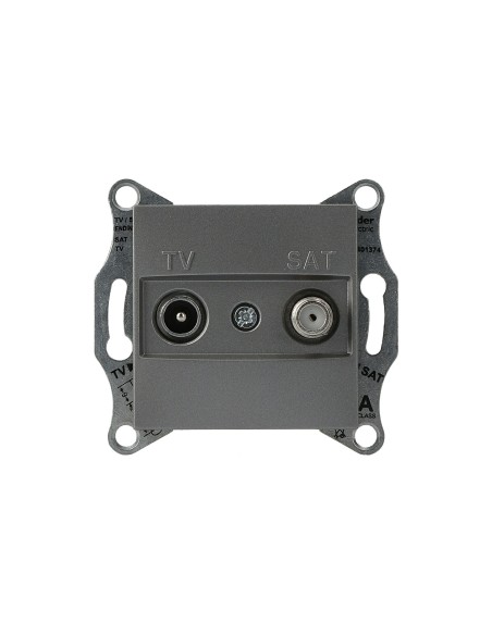 Asfora Gniazdo TVSAT końcowe (1dB) bez ramki, stalowe EPH3400162 Schneider