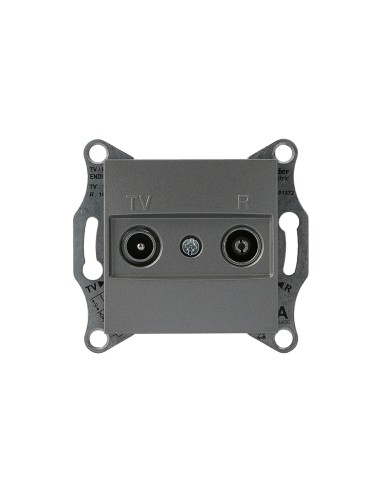 Asfora Gniazdo RTV końcowe bez ramki, stalowe EPH3300162 Schneider