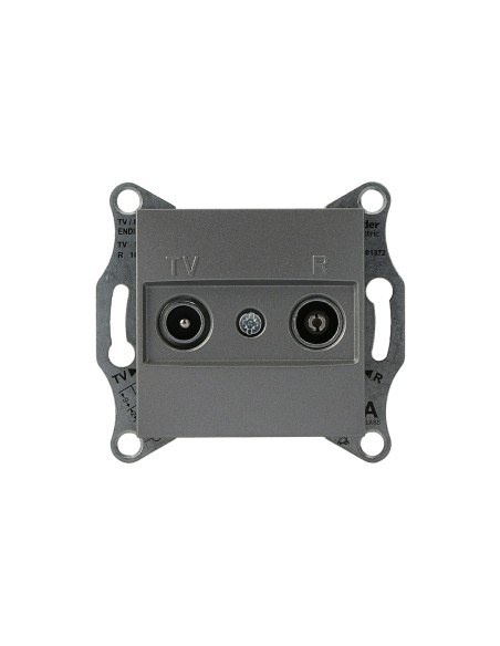 Asfora Gniazdo RTV końcowe bez ramki, stalowe EPH3300162 Schneider