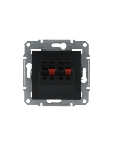 Asfora Gniazdo głośnikowe podwójne bez ramki, antracyt EPH5700171 Schneider