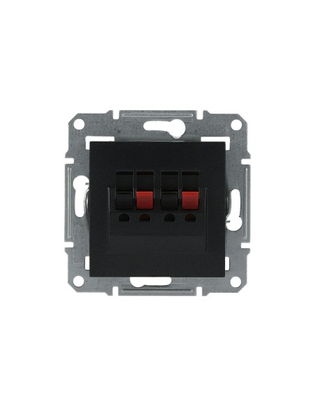 Asfora Gniazdo głośnikowe podwójne bez ramki, antracyt EPH5700171 Schneider