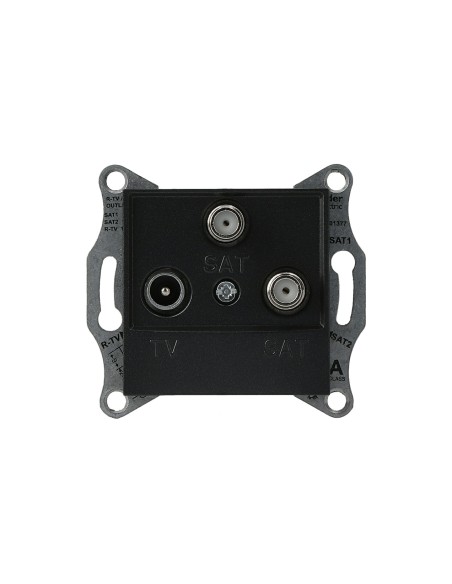 Asfora Gniazdo TVSATSAT końcowe (1dB) bez ramki, antracyt EPH3600171 Schneider