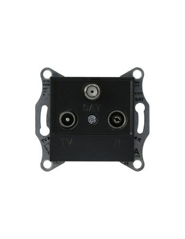 Asfora Gniazdo RTVSAT końcowe (1dB) bez ramki, antracytowe EPH3500171 Schneider