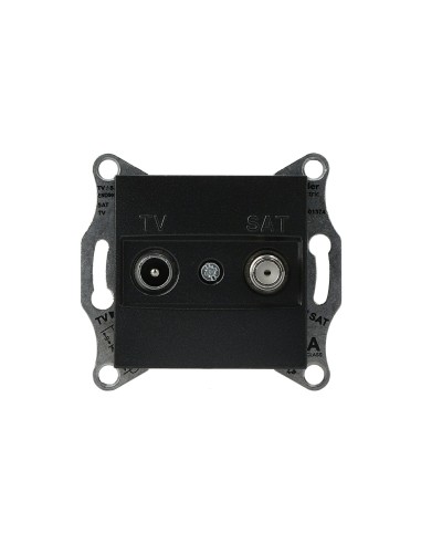 Asfora Gniazdo TVSAT końcowe (1dB) bez ramki, antracyt EPH3400171 Schneider