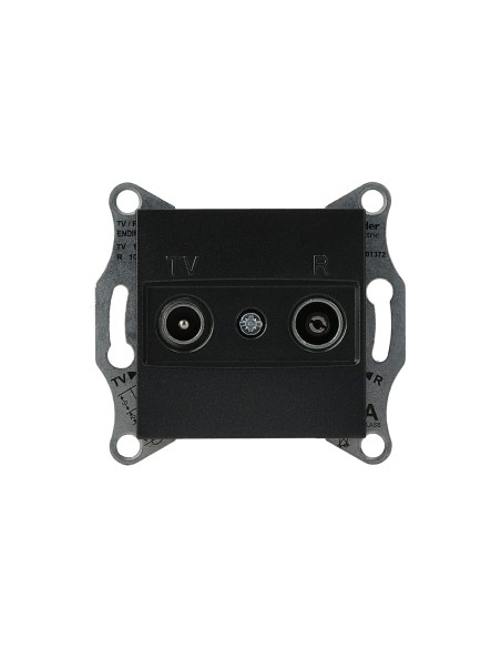 Asfora Gniazdo RTV końcowe bez ramki, antracytowe EPH3300171 Schneider