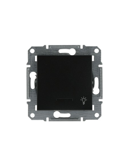 Asfora Przycisk "światło" z podświetl. bez ramki, antracyt EPH1800171 Schneider