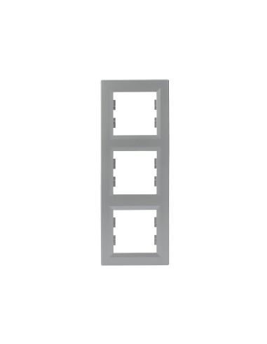 Asfora Ramka potrójna, pionowa, aluminium EPH5810361 Schneider