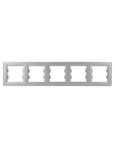 Asfora Ramka pięciokrotna pozioma aluminium EPH5800561 Schneider
