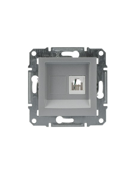 Asfora Gniazdo telefoniczne bez ramki, aluminium EPH4100161 Schneider