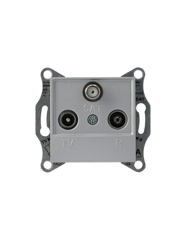 Asfora Gniazdo RTVSAT końcowe (1dB) bez ramki, aluminiowe EPH3500161 Schneider