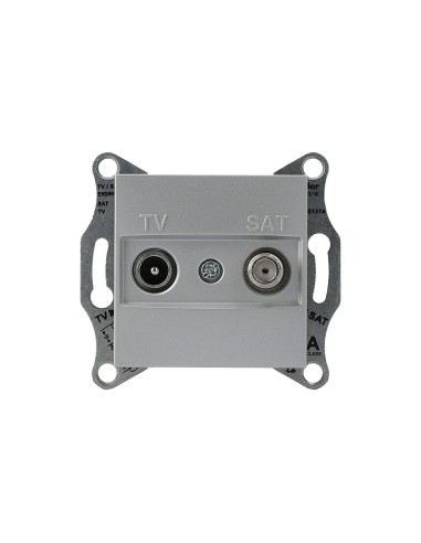 Asfora Gniazdo TVSAT końcowe (1dB) bez ramki, aluminium EPH3400161 Schneider