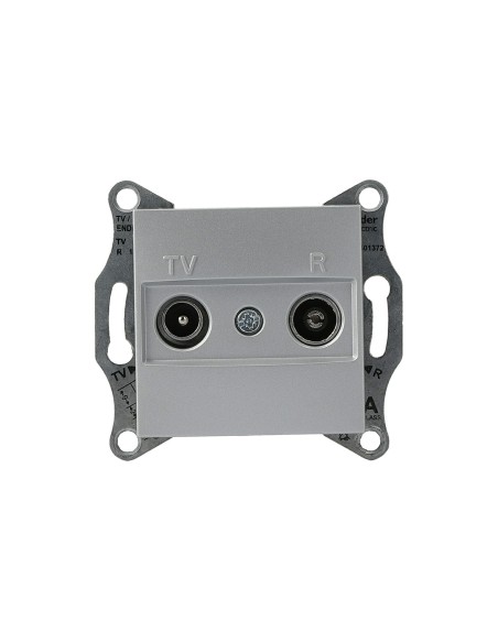 Asfora Gniazdo RTV końcowe bez ramki, aluminium EPH3300161 Schneider