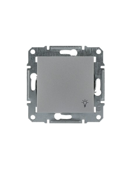 Asfora Przycisk "światło" bez ramki, aluminiowy EPH0900161 Schneider