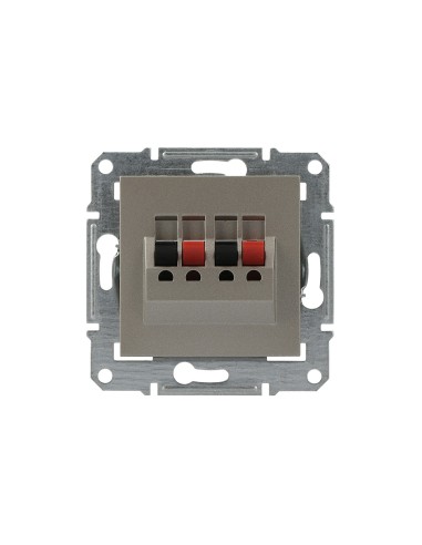 Asfora Gniazdo głośnikowe podwójne bez ramki, brąz EPH5700169 Schneider