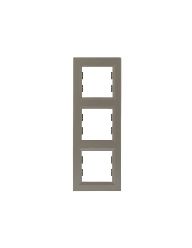 Asfora Ramka potrójna, pionowa, kolor brązowy EPH5810369 Schneider